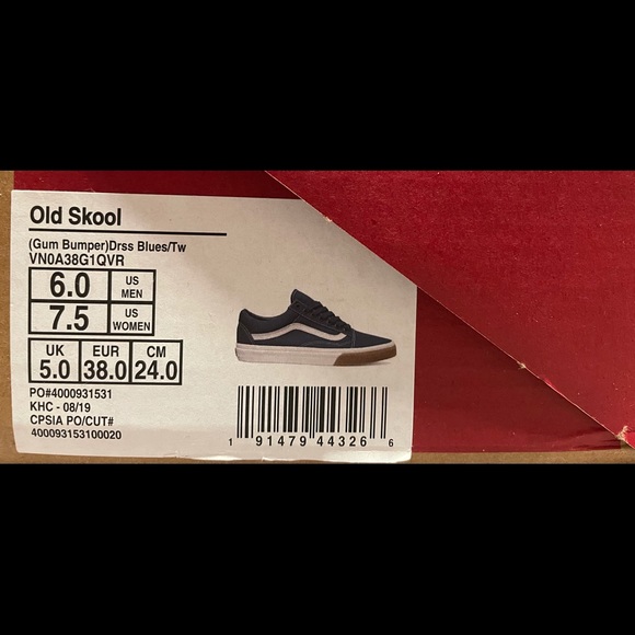 Vans Old Skool (Gum Bumper) “Dress Blues/True White” - Picture 7 of 10